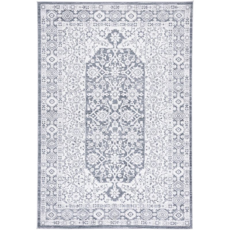 Ivory Abstract Elegance 8' x 10' Synthetic Easy-Care Rug