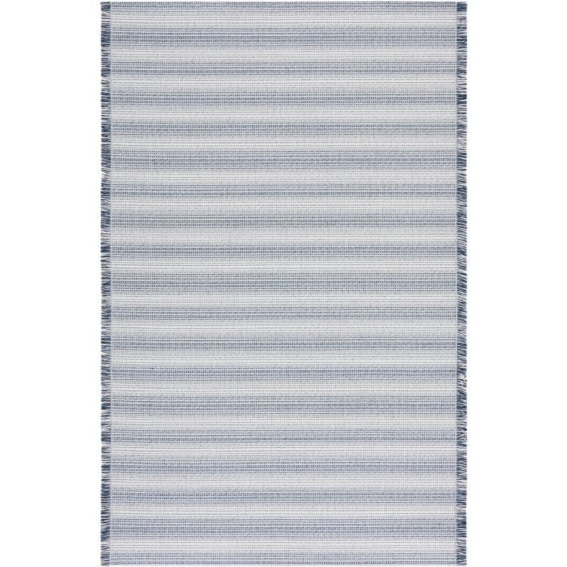 Ivory/Navy Augustine Boho-Mod 5' x 7' Flat Woven Area Rug