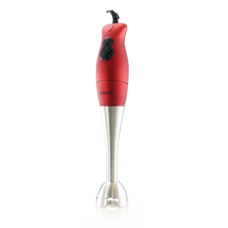 Better Chef Red Stainless Steel Handheld Immersion Blender