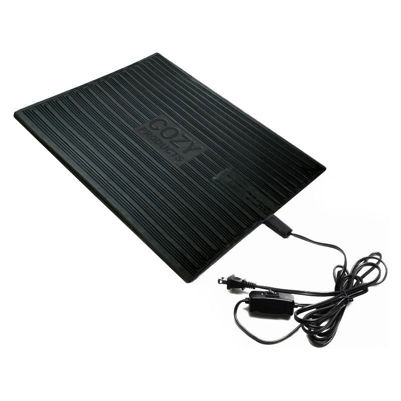 Cozy Black 16" x 36" Electric Heated Rubber Floor Mat