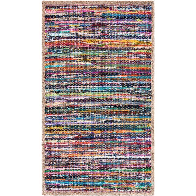 Coastal Charm Montauk 3' x 5' Hand-Woven Multicolor Cotton Rug