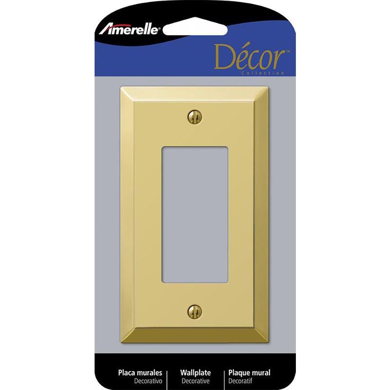 Amerelle Polished Brass 1-Gang Steel Wall Plate