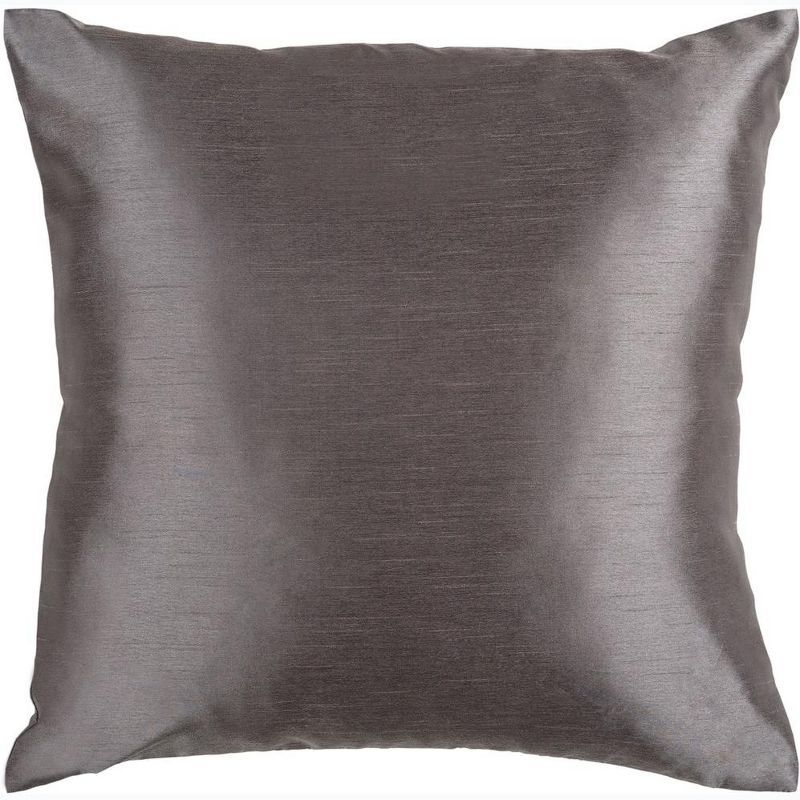 Rouvroy 22" Charcoal Polyester Square Pillow Cover