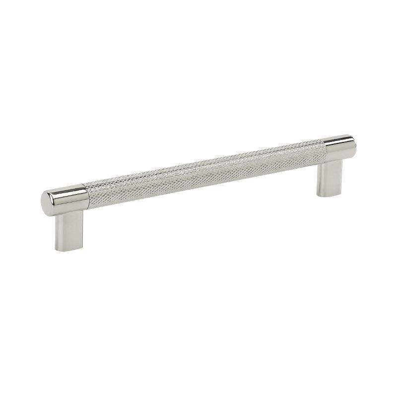 Polished Nickel 8-Inch Modern Industrial Bar Pull