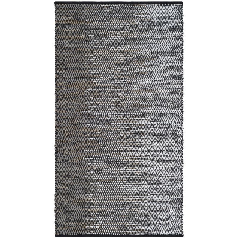 Modern Vintage 4' x 6' Handmade Gray Cowhide Area Rug