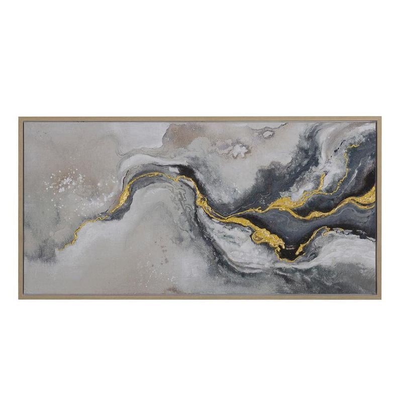 Fluid Motion II Abstract Landscape Hand Painted Canvas Art