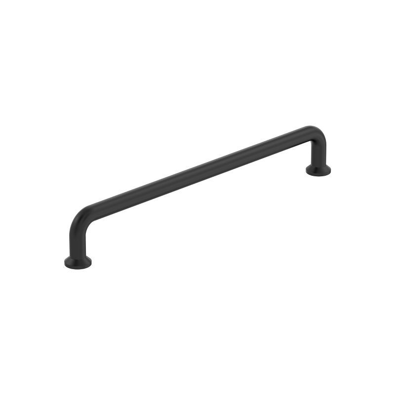 Matte Black Zinc Cabinet Drawer Pull, 8-13/16 inch