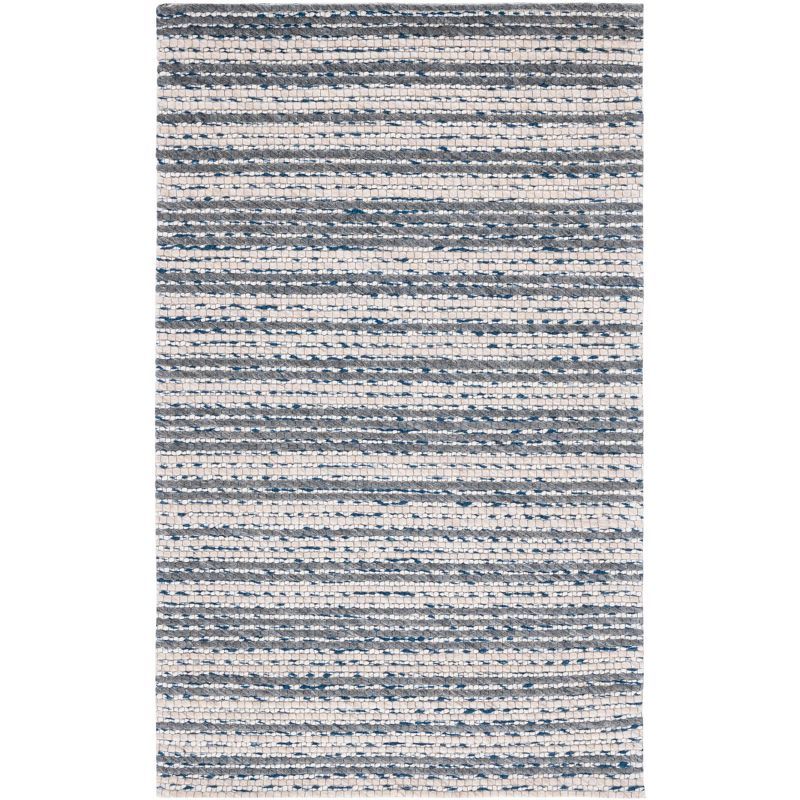 Marbella 3' x 5' Gray Flat Woven Wool Rug