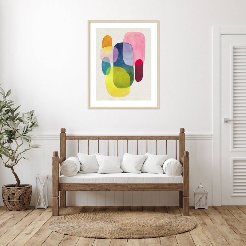 Sunlit Spectrum I Abstract Expressionism Framed Wall Art