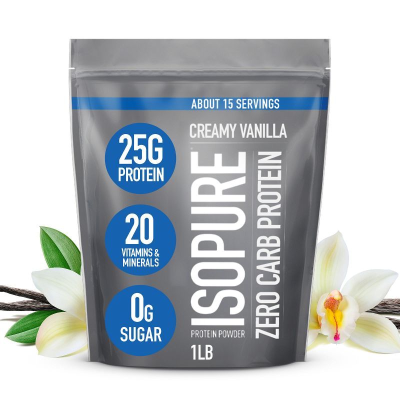 Isopure Zero Carb Creamy Vanilla Protein Powder 1 lb