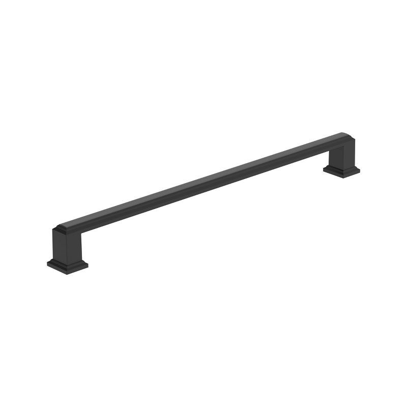 Matte Black 10-1/16 inch Modern Bar Cabinet Pull