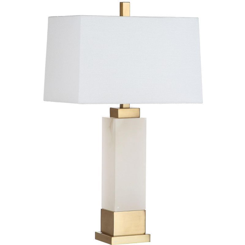 Rozella 29.5-Inch White and Gold Marble Table Lamp