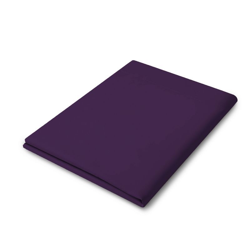 Eggplant Twin Solid Microfiber Flat Sheet