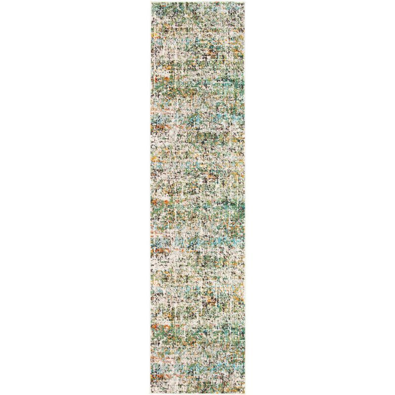 Turquoise Tides Hand-Knotted 2'2" x 4' Synthetic Area Rug