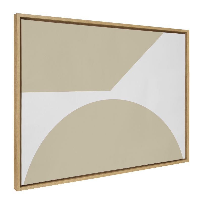 Minimalist Beige and White Abstract Canvas Art for Kids Nursery