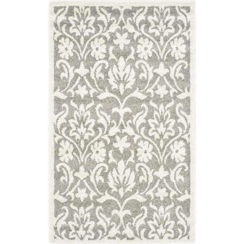 Elegant Amherst Dark Grey & Beige 3' x 5' Geometric Area Rug