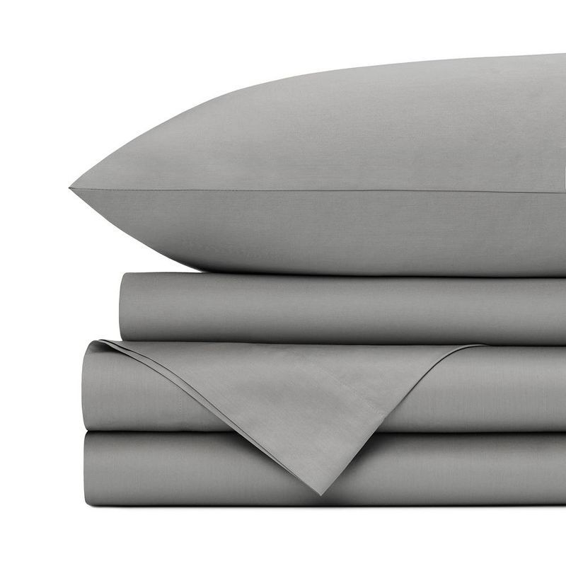 Flint Gray Organic Cotton Twin Sheet Set