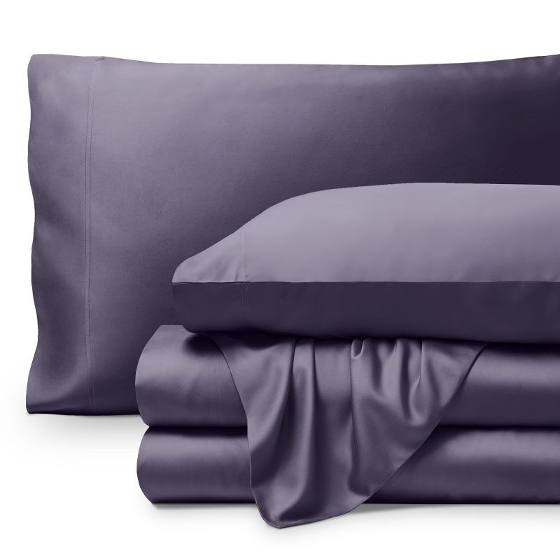 Dusty Purple Twin XL Bamboo Deep Pocket Sheet Set