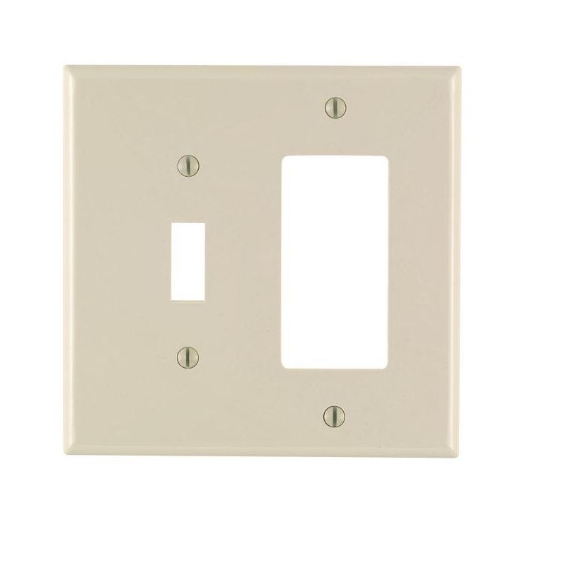 Leviton Almond 2-Gang Nylon Decorator Toggle Wall Plate