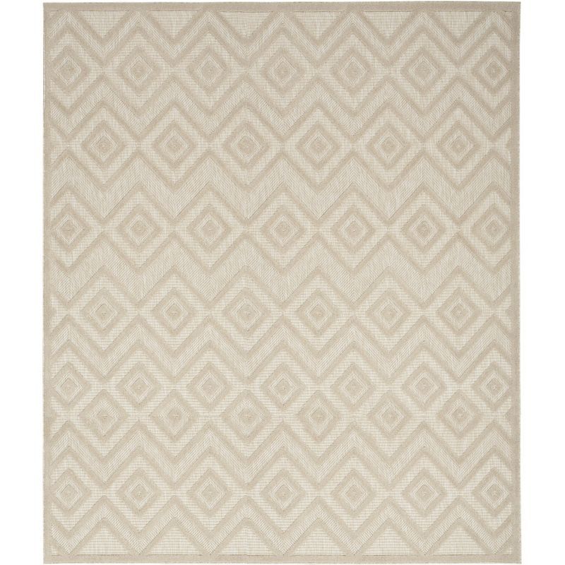 Nourison Versatile Solid Diamond Indoor Outdoor Flatweave Area Rug