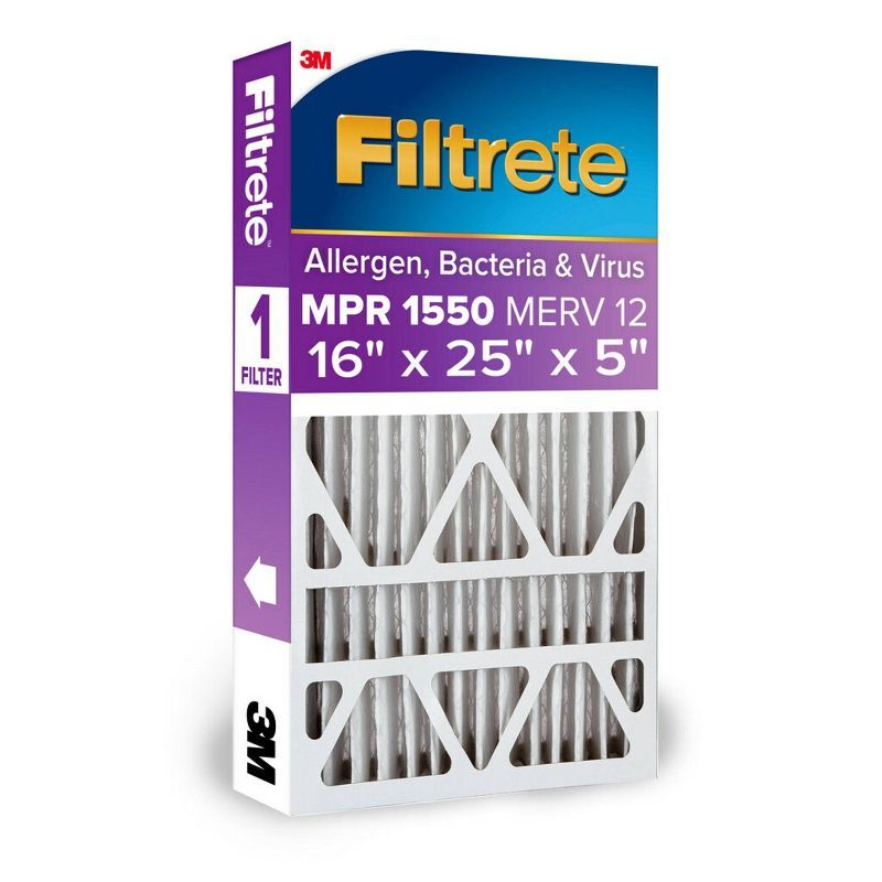 Filtrete Ultra Allergen Reduction Deep Pleat Filter 16"x25"x5" MERV 12