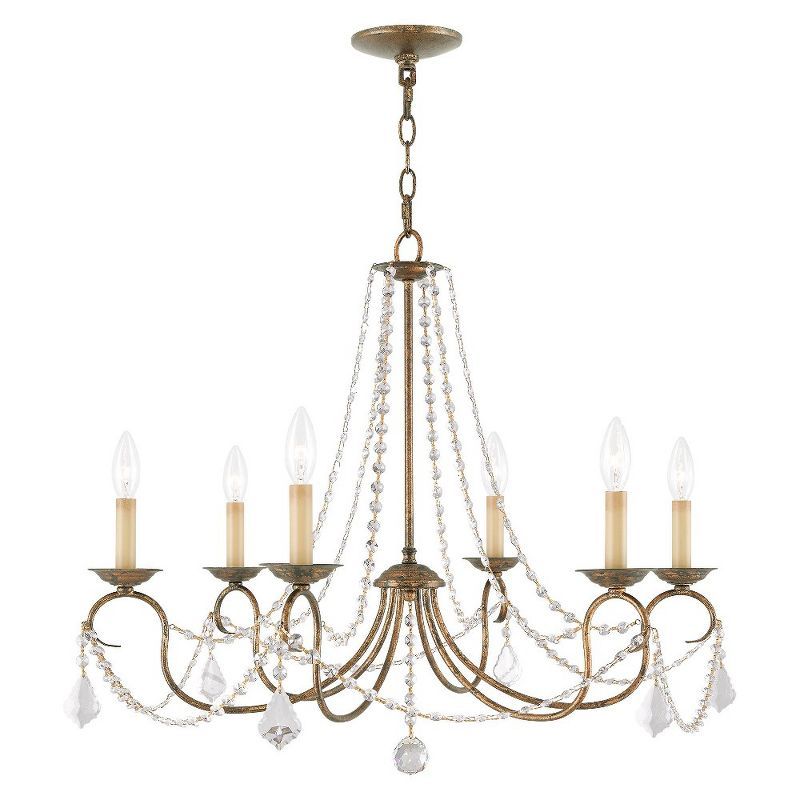 Venetian Golden Bronze Crystal Mini Chandelier