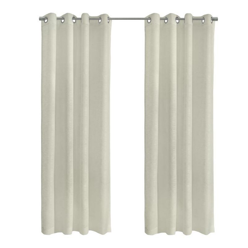 Ivory Sheer Polyester Grommet Curtain Panel 52" x 84"