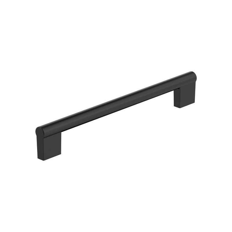 Matte Black 7-9/16" Modern Industrial Cabinet Bar Pull