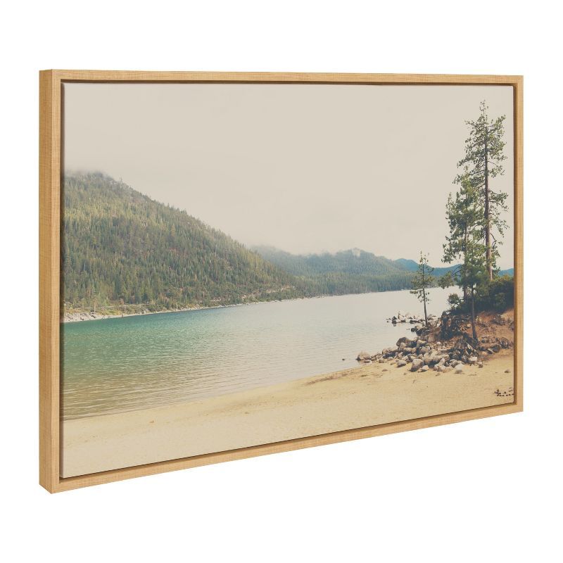 Lake Tahoe California Mountain Landscape Framed Canvas Art