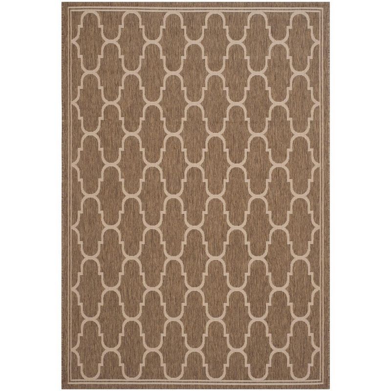 Light Blue Contemporary Easy-Care Synthetic Indoor/Outdoor Rug