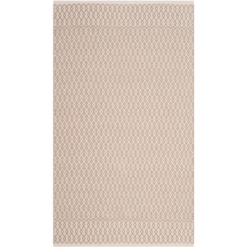 27" Off-White Flat Woven Cotton Handmade Rug