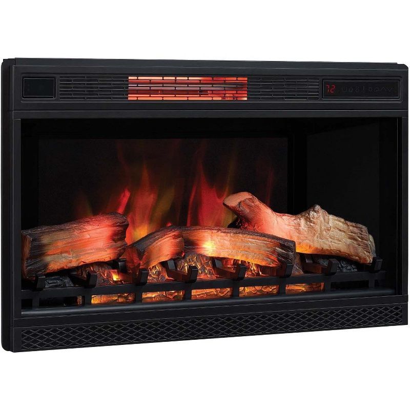 Classic 32-Inch White Electric Fireplace with Mantel