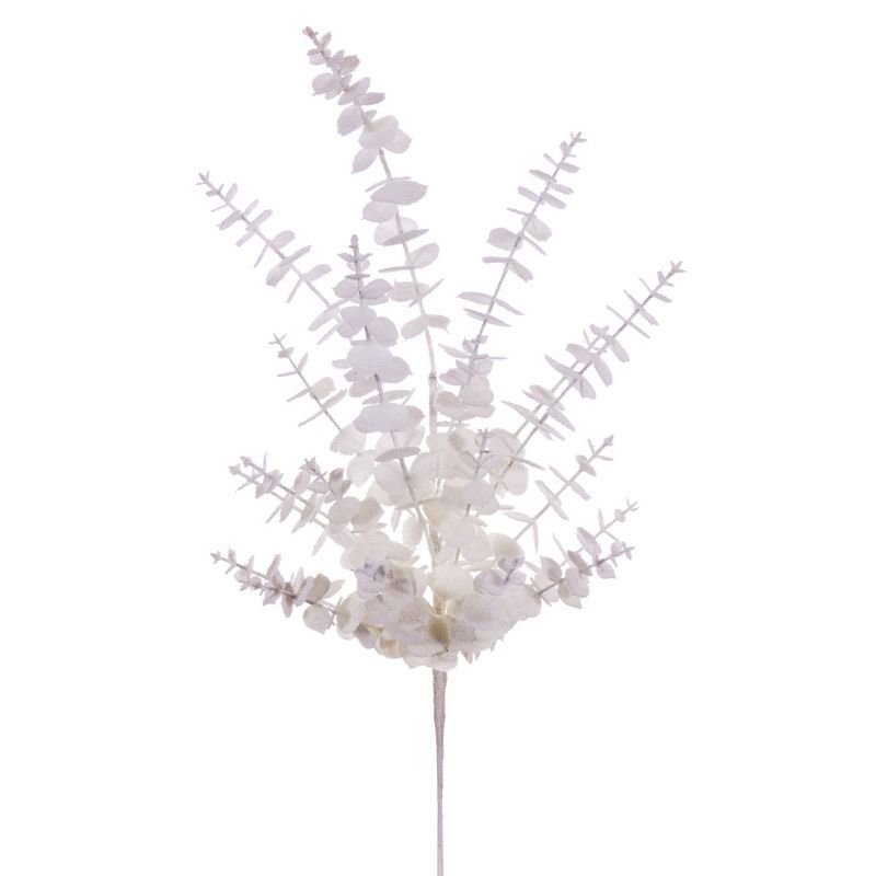 White 29" Artificial Eucalyptus Winter Spray