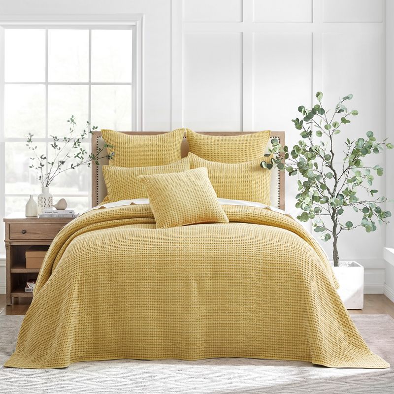 Ochre Queen Reversible Microfiber Bedspread Set