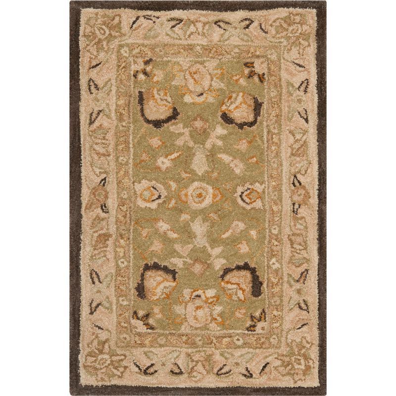 Ivory Handmade Tufted Wool Area Rug, 2' x 3'