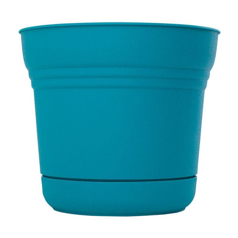 Bermuda Teal 10" Classic Round Planter with Saucer