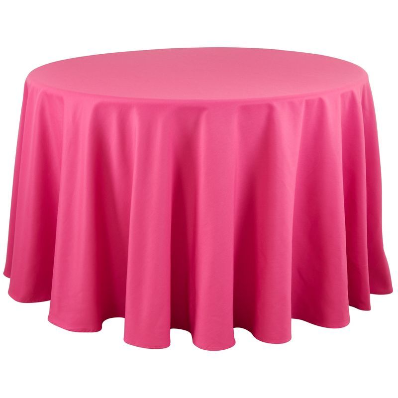 Bright Pink Square Fabric Everyday Tablecloth