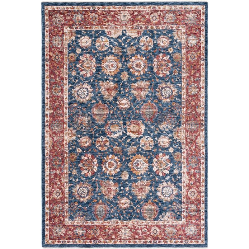 Ivory Hand-Knotted Square Synthetic Easy Care Rug