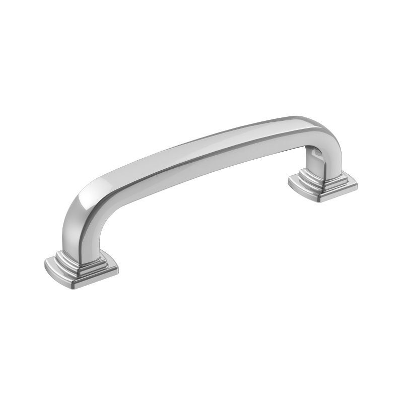 Polished Chrome 3-3/4 Inch Cabinet Drawer Pull Bar