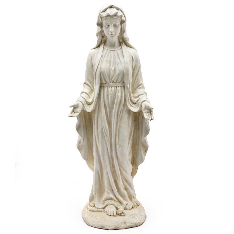 Ivory 30'' Virgin Mary Religious Garden Statue