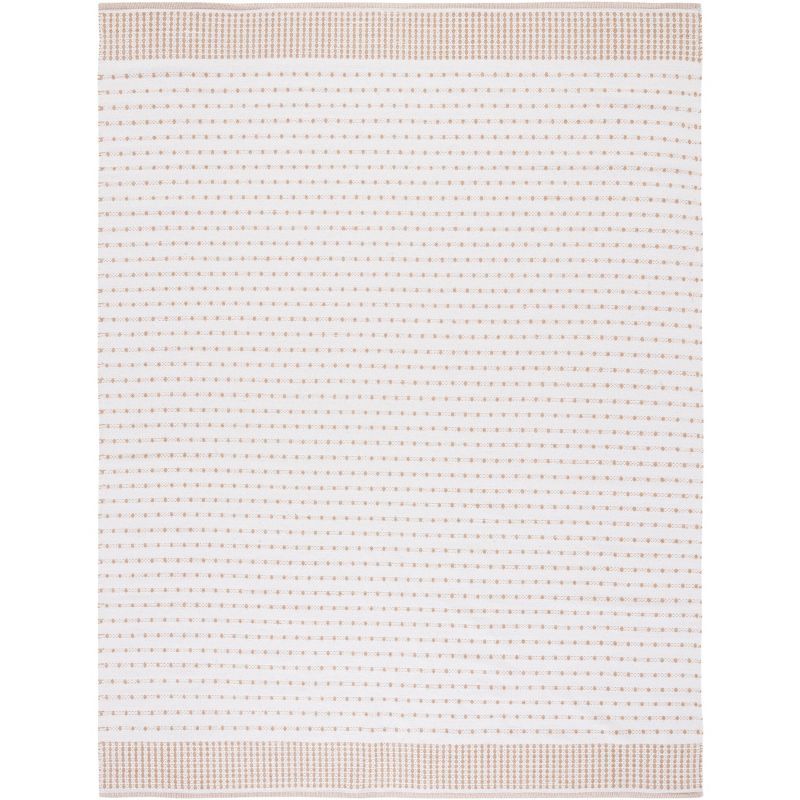 Coastal Charm Ivory Cotton 8' x 10' Hand-Woven Area Rug