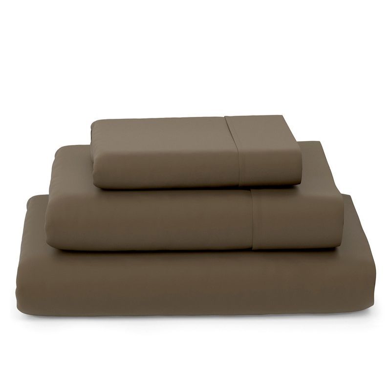 Twin Chocolate Bamboo and Cotton 3-Piece Sheet Set