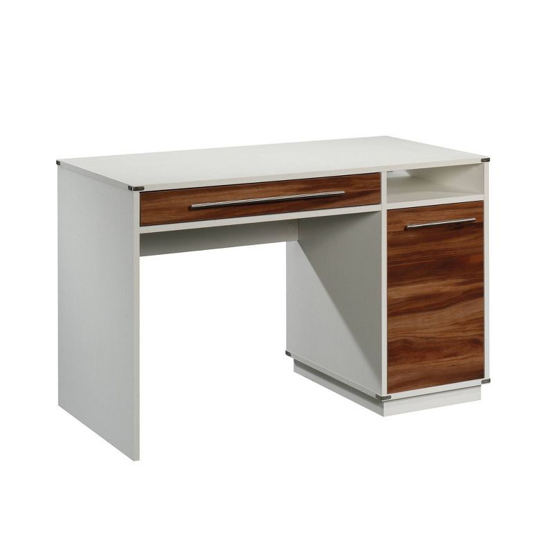 Pearl Oak and Blaze Acacia 54" Wood Desk with Drawer and Keyboard Tray