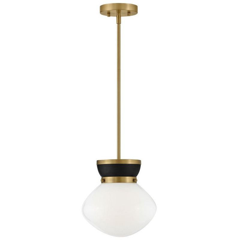 Lucy Black and Brass Glass LED Pendant Light