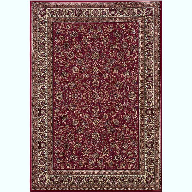 Hand-Knotted Red Oriental Runner Rug, 2'7" x 9'4", Stain-Resistant Synthetic