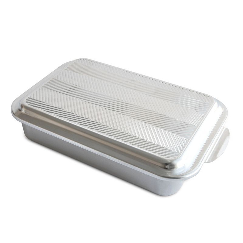 Nordic Ware 9x13 Aluminum Pan with Embossed Prism Lid