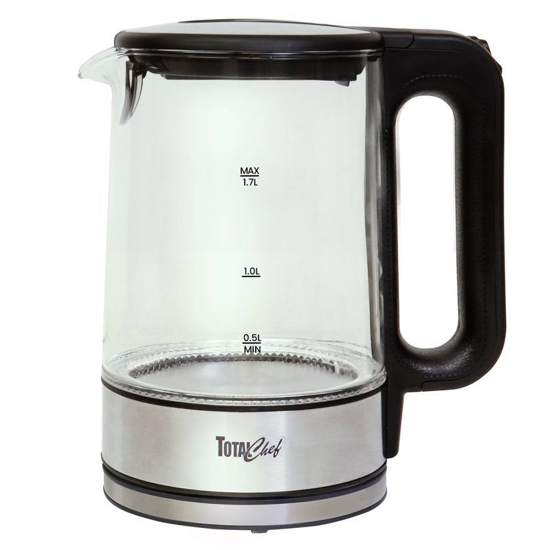 Total Chef 1.7L Glass Electric Kettle with LED Light