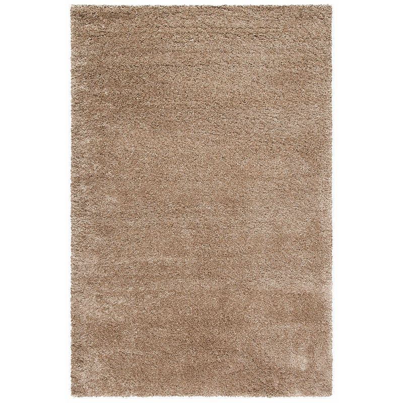 Dark Beige 6' x 9' Synthetic Shag Area Rug