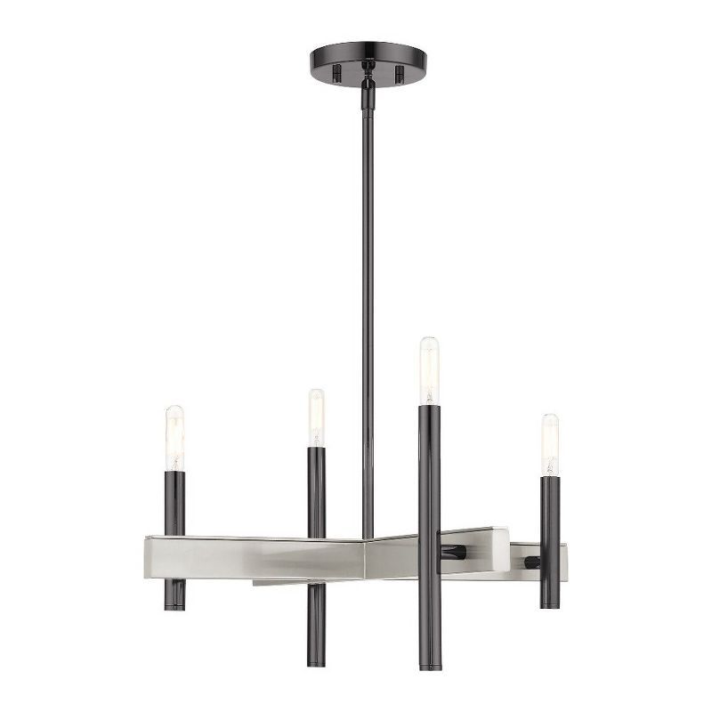 Denmark 4-Light Black Chrome Mini Chandelier