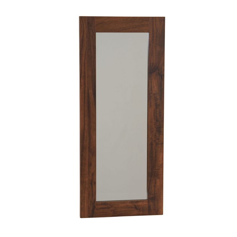 Rustic Hickory Full Length Rectangular Wood Wall Mirror